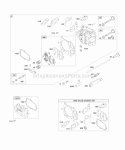 Cylinder Head Diagram and Parts List for 123672-0136-E1  Briggs and Stratton Engine